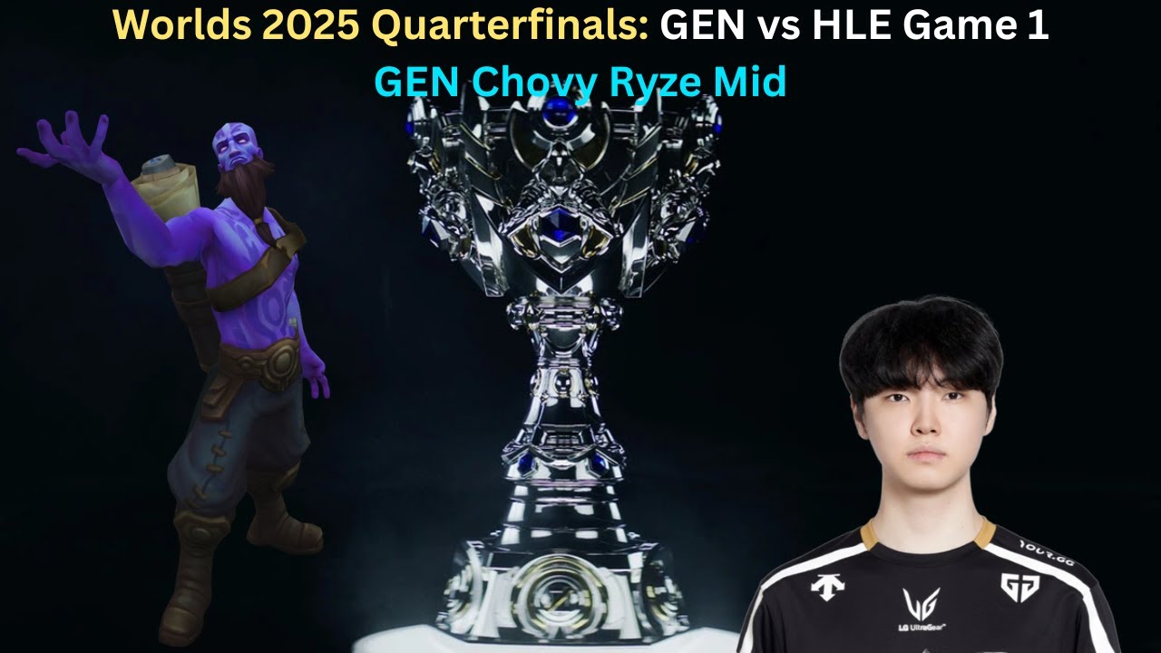 Worlds 2025 Quarterfinals: GEN vs HLE Game 1 (GEN Chovy Ryze Mid POV)