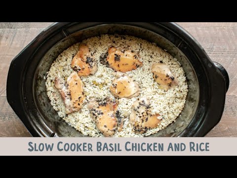 Slow Cooker Basil Chicken and RIce