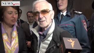 Charles Aznavour arrives in Armenia to take part in Genocide Centennial commemoration ceremonies