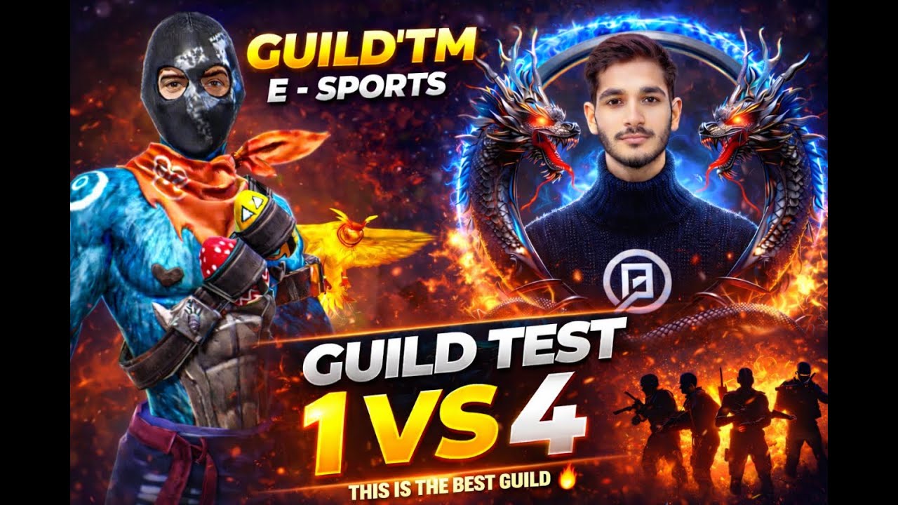 FF LIVE \\ FREE FIRE LIVE GUILD TEST 1 VS 2 \\ UID REACTION \\ 