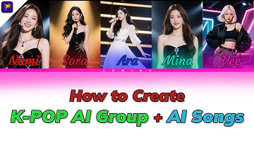 How to Create K-POP AI Group + AI Songs | AI-Generated K-Pop Song with Color-Coded Lyrics
