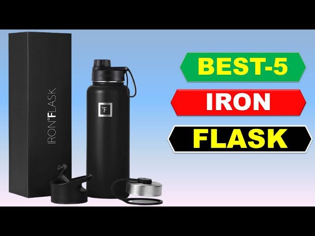 IRON °FLASK Sports Water Bottle - 14 Oz 3 Lids (Straw Lid), Leak