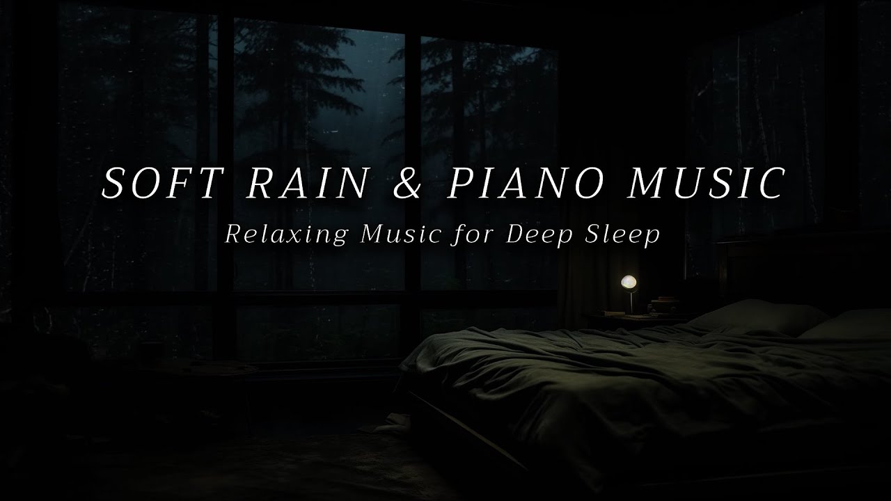 FALL INTO SLEEP INSTANTLY - Soft Rain Sounds with Piano Music in Warm ...