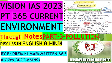 Vision IAS PT 365 Environment 2023 Notes | Part-3 | PT 365 Vision IAS 2023 Environment Current