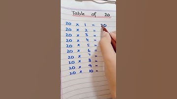 How to remember table of 20 #maths #easy #trick #table