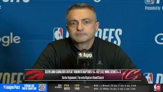 "I learned how much I love this roster "- Darko Rajaković POSTGAME INTERVIEW | Cavs def Raptors 4-3