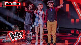 Emmanuel, Martín y Juan Martín cantan ‘Besos En Guerra’ - Batallas | La Voz Kids Colombia 2022