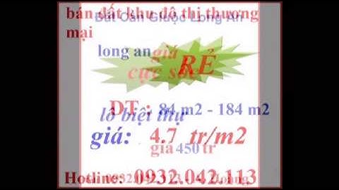 đất Cần Giuộc, Long An - 0932.042.113