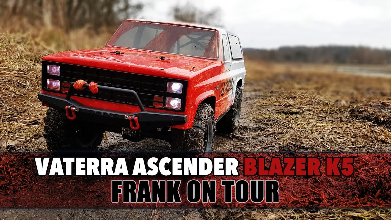 GPM Vaterra K5 Blazer Ascender Tuning-Teile - Aluminium Rear Bumper Mount Set, 2-teilig, Blau, Für 1/10 RC-Modell