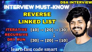 Reverse Linked List in Python | Iterative + Recursive Explained (DSA Interview Question)