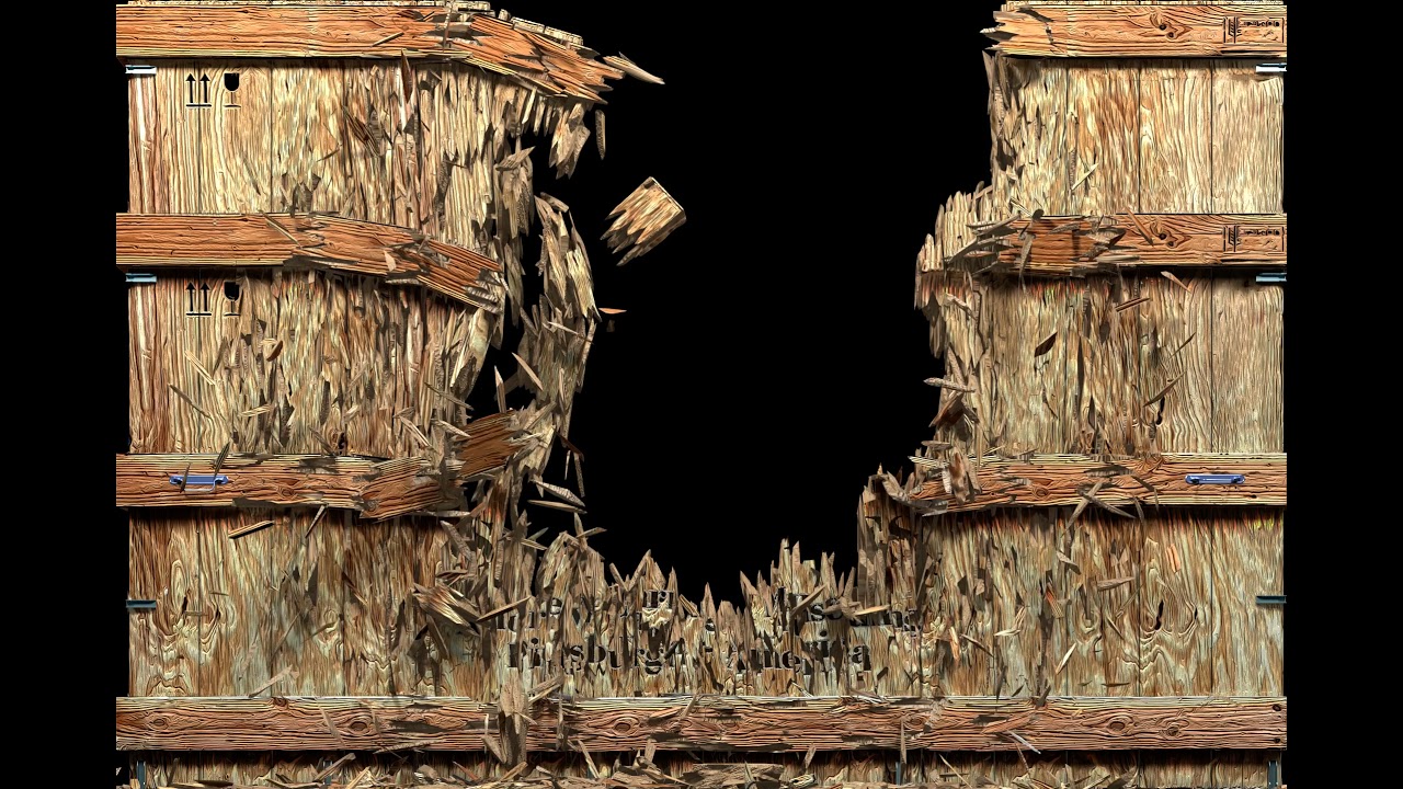 thinkingParticles Wood Destruction