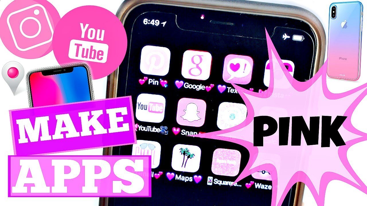 How To Make Your Apps Look Cool No Jailbreak Make Your Apps Pink Youtube - light pink roblox app logo