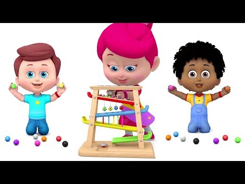 Betty and Bunny Play Wooden Hammer Marble Maze and Color Balls