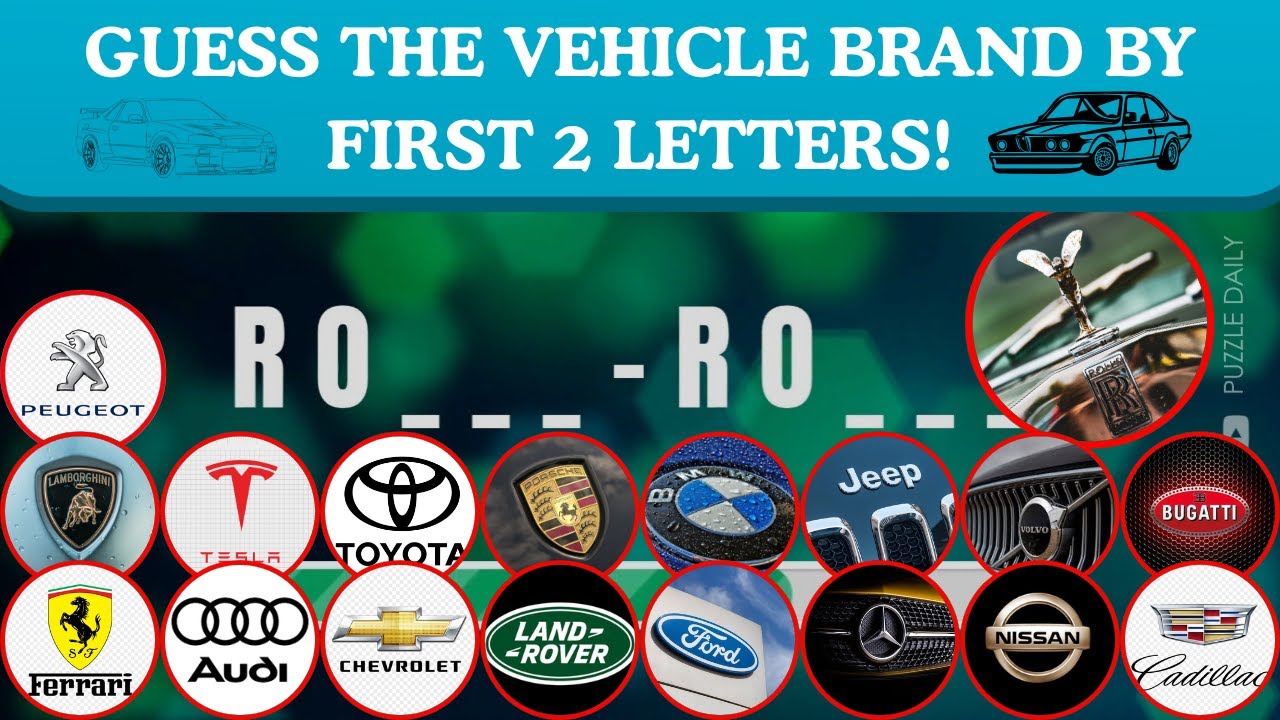 Can You Guess the Car Brand From Just Two Letters? 🚗🔤 | 40 Famous Vehicle Logos Challenge