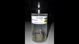Uranium-238 Metal (Cuboid) 28.64 Gram Sample (Gamma only)