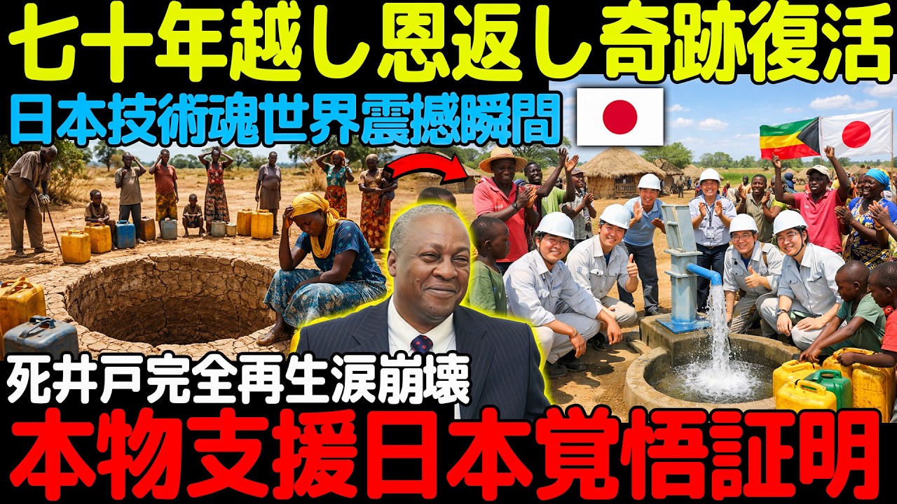 【海外の反応】「70年越しの恩返しに世界が涙…」日本だけが“死んだ井戸”を蘇らせた！ガーナの村を救った本当の強さとは？