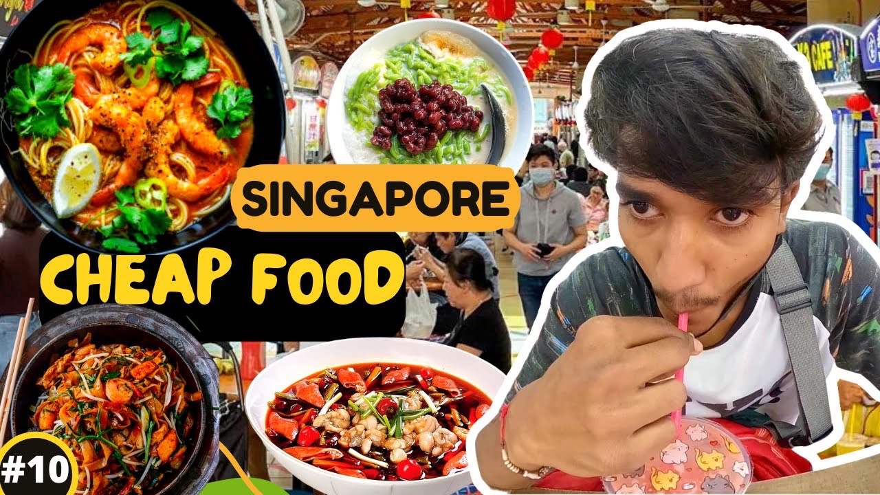 Food in 50Rs Only Singapore Hawker Street Food CHEAP Foods MUST TRY