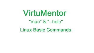 Linux Basic Commands: man & help