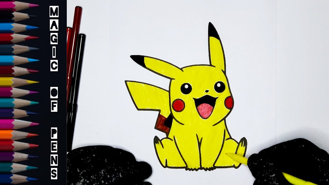 How to Paint a Pikachu | Pikachu Coloring Video | Pokemon | Pika Pika ...