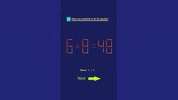 Enjoy moving one Matchstick(38-42) #puzzle #quiz #maths #stick #matchstick #brain #game