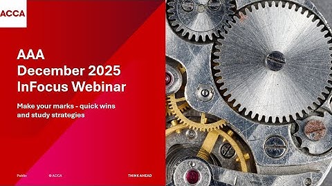 AAA InFocus (Dec 25) - Make your marks - quick wins and study strategies