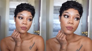 HOW TO STYLE THIS MESSY  27 PICS PIXIE CUT WITH CURLS | Diamond ThaModel