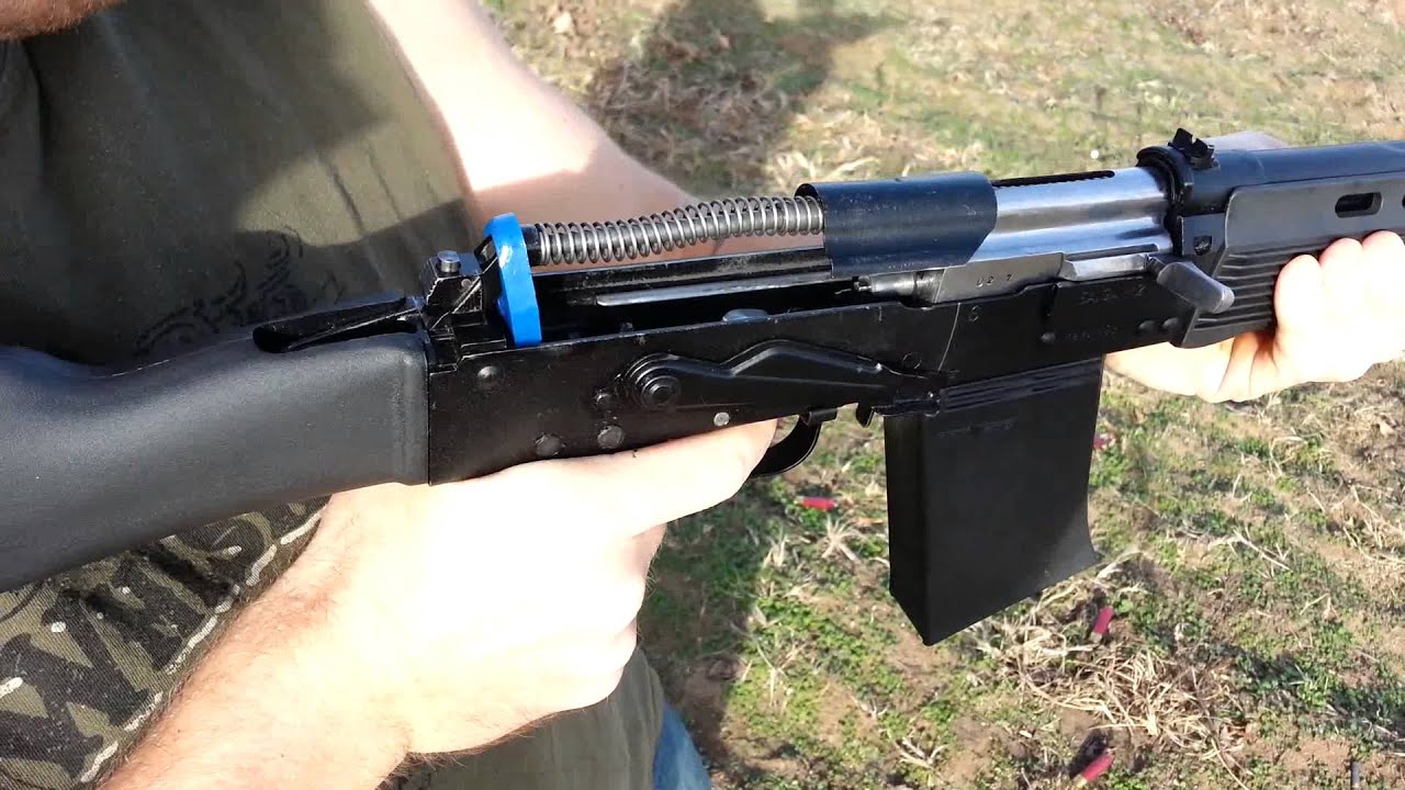 Dean Shoting Saiga 12 gauge with dust cover removed YouTube
