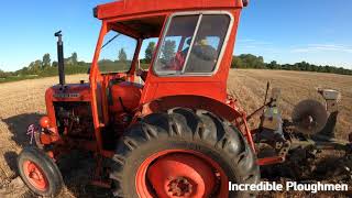 1962 Nuffield 3/42 2.8 Litre 3-Cyl Diesel Tractor (42 HP) with Ransomes Plough