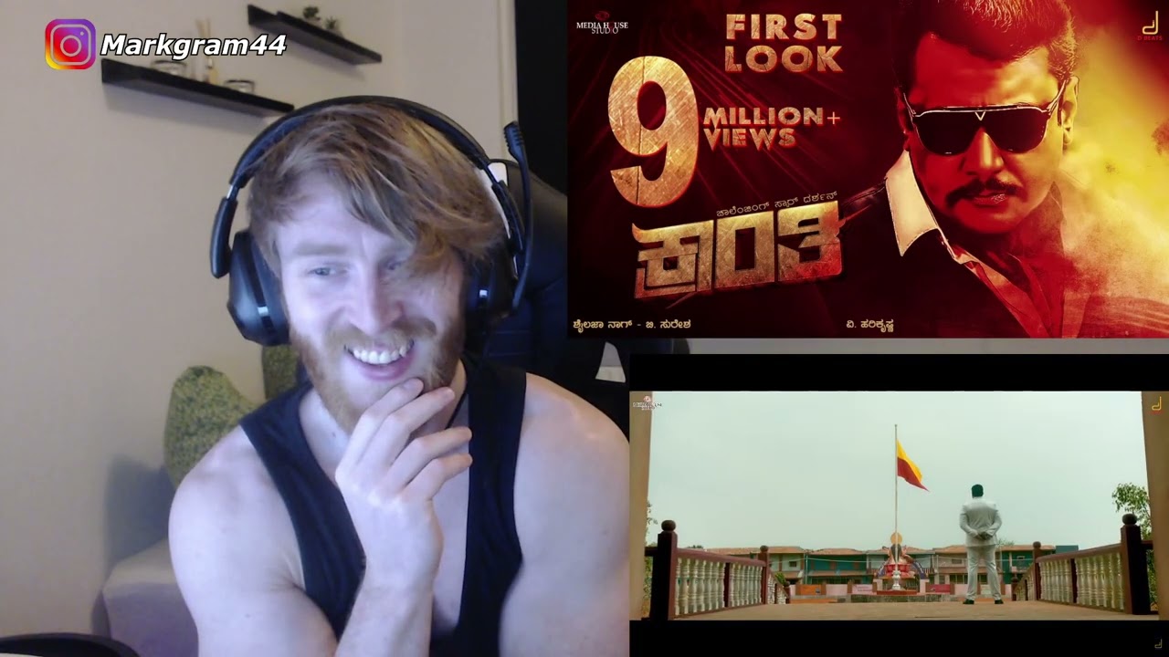 Kranti First Look | Darshan Thoogudeepa (REACTION By Foreigner)| V Harikrishna | Shylaja Nag