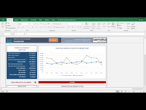 Profit and Loss Statement Template - Free Excel Spreadsheet
