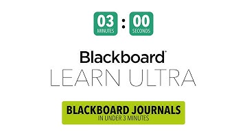 Blackboard Ultra Quick Tips – Journals