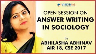 Sociology Answer Writing | Abhilasha Abhinav, AIR 18, CSE 2017