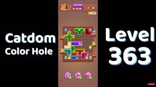 Catdom Level 363 walkthrough | Color Hole 🐱🕳️| Solutionguruji