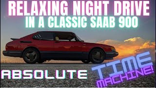Take A Relaxing Night Drive In A Classic Saab 900