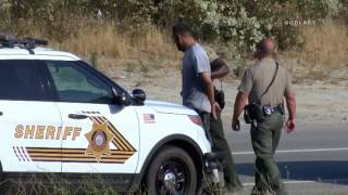 Stabbing  Kidnapping Suspect / Glen Helen RAW FOOTAGE