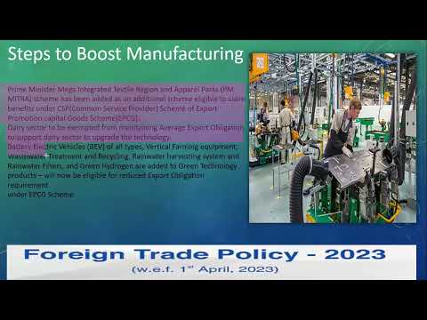 Boost Manufacturing & MSME Fee reduction FTP 2023