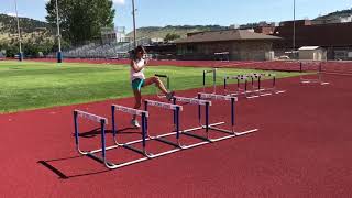 Hurdle: Side skip, straight leg - lead and trail leg