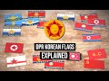 North korea flags explained  dprk national military  political flags