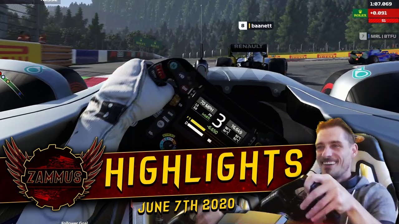 Switchbacks w/ a Chance of Torpedo - Zammus Twitch Highlights #2! F1 2019 Multiplayer Gameplay!
