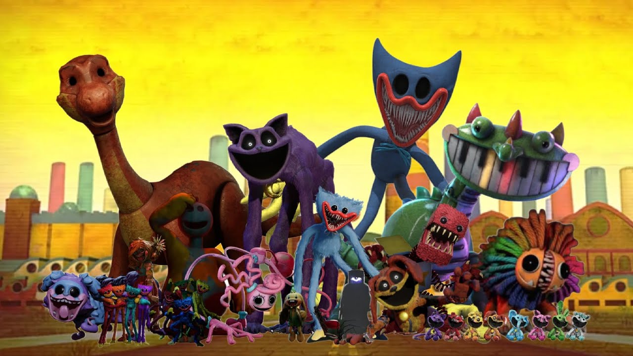 Poppy playtime todos los personajes del capítulo 1-4 #poppyplaytime #