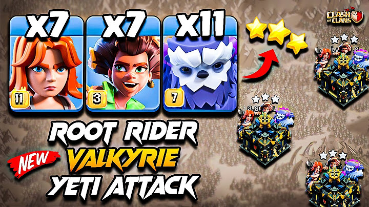 TH17 Attack Strategy With (ROOT RIDER + VALKYRIE + YETI) Clash Of Clans | Town Hall 17 Attack 2025