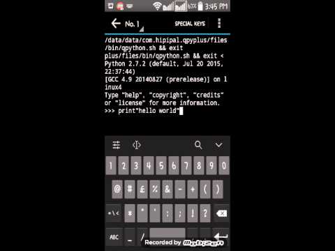 Python programming tutorial 1 on android