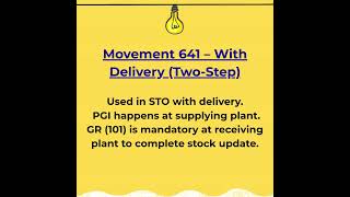 #shorts | SAP MM | SAP SD | Stock Transport Order | Movement 641 – With Delivery (Two-Step)