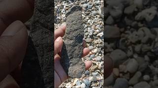 Black Igneous Stone Found on Seashort#shorts#basalt#rock #igneousrock#earthcore #cratons#gplates