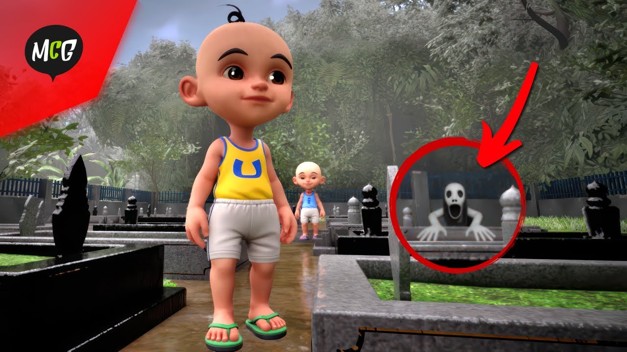 The Appearance of the Peta Peta Ghost in the Graveyard! - Upin \u0026 Ipin Universe