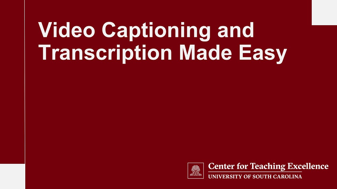 Video Captioning and Transcription Made Easy