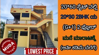 BSNL Layout - Adjacent to Manasi Nagar - Mysore (G+1) 2BHK Each Floor - House for Sale Mo.9980838929