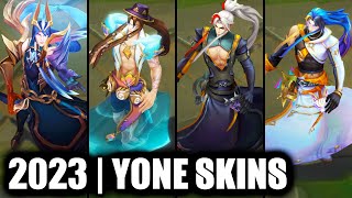ALL YONE SKINS SPOTLIGHT 2023 - HEARTSTEEL Yone Newest Skin | League of Legends
