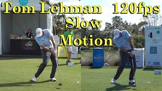 TOM LEHMAN 120fps DUAL FACE ON DRIVER GOLF SWINGS 1080 HD