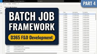 D365 F&O: Build a SysOperation Framework Batch Job | Part 4